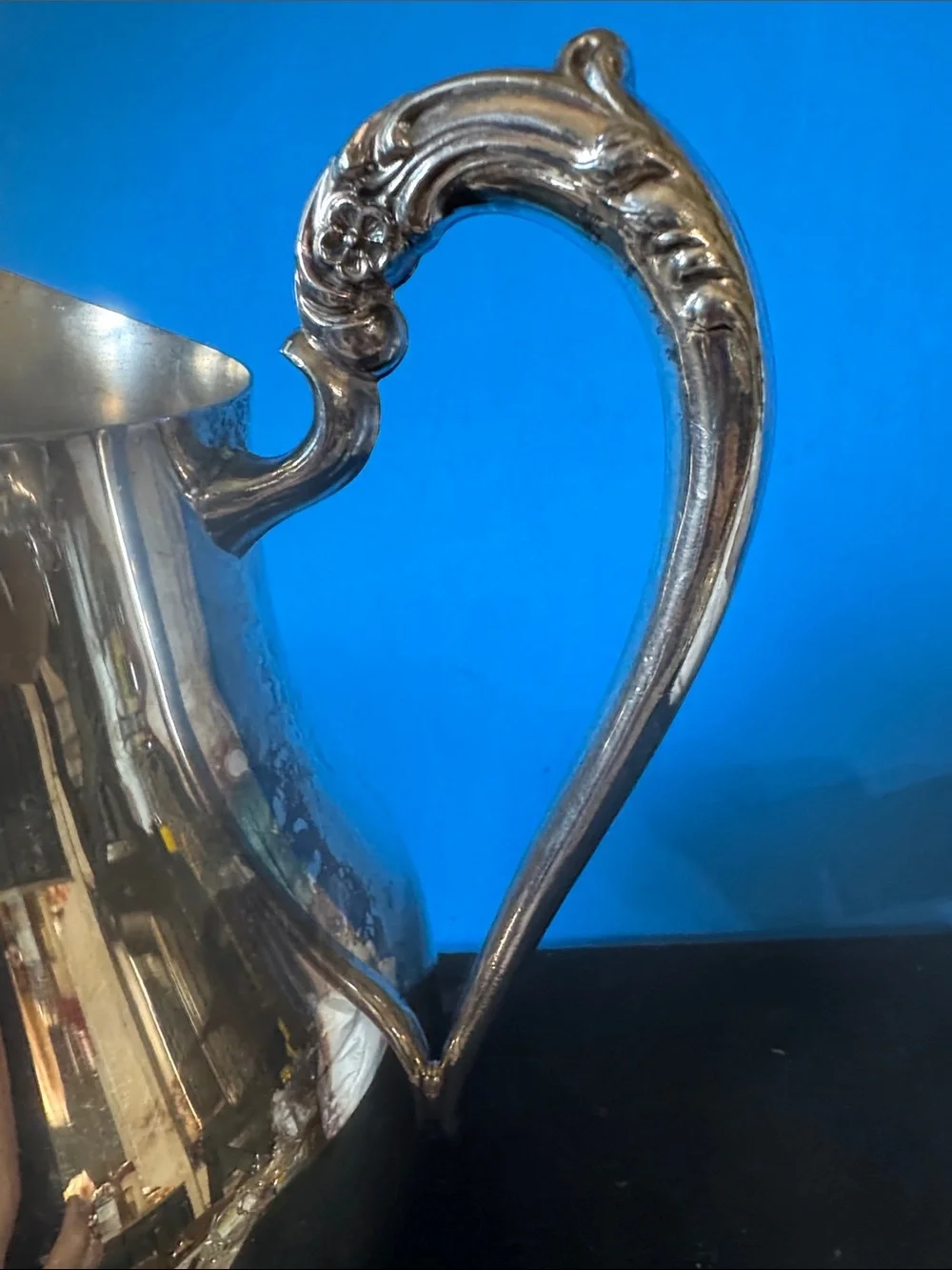 Vintage F. B. Rogers 3707 Silver Plated Footed 9” High Water Pitcher